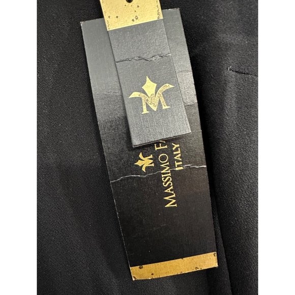 Massimo Fabbro Italy NWT Black Romper V-Neck Bell Sleeve Pockets - Picture 3 of 10